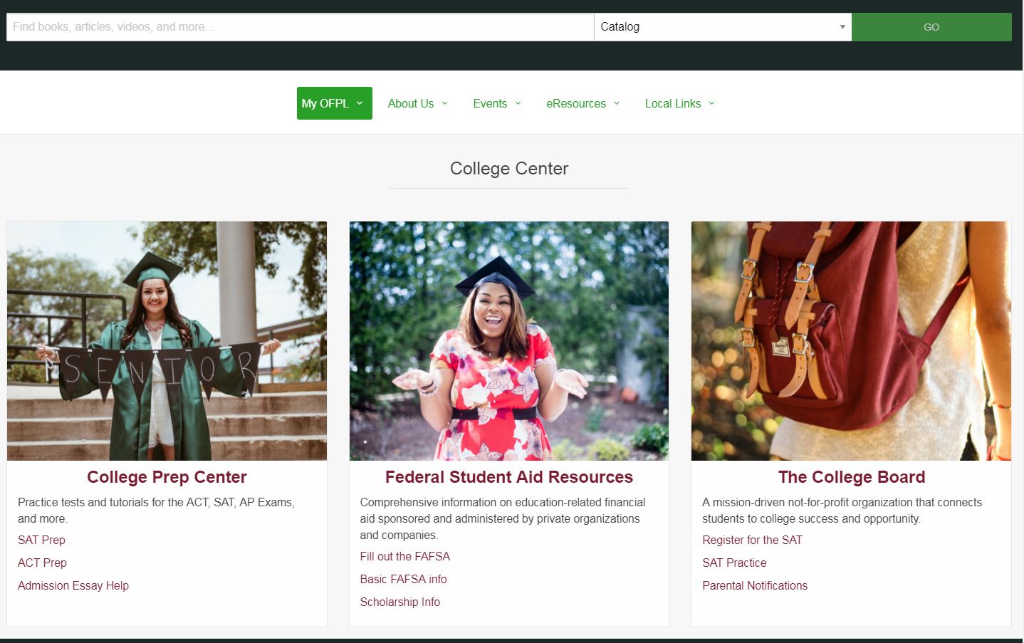 College Center Screen Shot